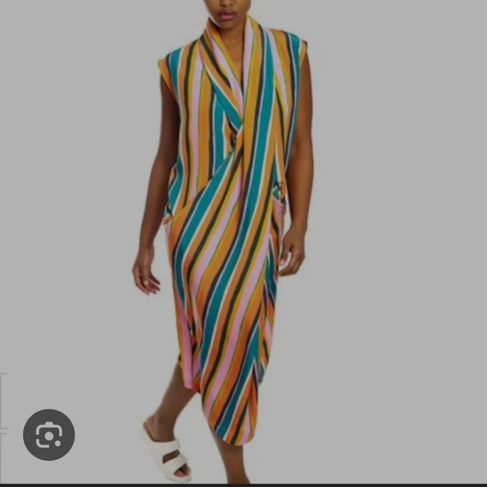 DUBGEE BY WHOOPI LIMITED EDITION STRIPE DRESS EUC SIZE XL